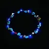 Stringhe LED lampeggianti Glow Flower Crown Fasce Light Party Rave Floral Hair Garland Luminous Wreath Wedding Flower Gift