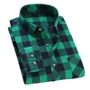 Spring Autumn Flannel Men Plaid Long Sleeve Men's Warm Casual Shirts British Cotton Mens Check Shirt 14 Design Yn790 Q190518