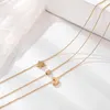 Pendentif Colliers Mode Gold Star Moon Heart Collier pour femmes Tendance Multicouche Clavicule Chaîne Collares Collier Femme Bijoux