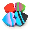 17ml Love Shape Wax Oil Container Box Bag Dab Non-stick Siliconen Pot siliconen Tin Kleurrijke Opslagcontainers Houder Gereedschapskoffer