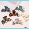 Aessories & Tools Productselegant Plastic Hair Clip Banana Grips Geometric Acetate Claw Solid Color Acrylic Hairpin Clamps Aessories1 Drop D