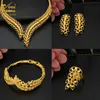 Aniid nya dubai choker smycken sätter brud lyx 24K guld färg etiopiska smycken halsband armband örhängen ring set indisk h1022