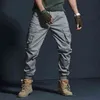 Joggers tácticos militares para hombre, pantalones Cargo de camuflaje, pantalones largos militares negros a la moda con múltiples bolsillos, pantalones pitillo informales para hombre H1223