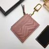 Unisex Designers Wallet Fashion Cow Leather Card Holder Zig Zag Women Purses Designer Bags High Quality Men Key Pouch 5 colors key248y