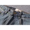 Amerikanische Streetwear Männer Jeans Blaue Farbe Slim Fit Casual Denim Hosen Knöchel Reißverschluss Elastische Jeans Männer Hip Hop Jeans homme T200614