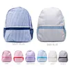 Röd Stor Seersucker School Bags 25st Lot Ga Warehouse Bomull Stripes Klassisk Ryggsäck Soft Girl Personliga Ryggsäckar Pojke Domil106031