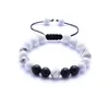 8mm natürliche Lavagestein Perlen Stränge Charm Armbänder handgemachte Seil geflochtene Energie Stein Schmuck für Frauen Männer Liebhaber