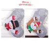 Çoraplar Noel dekorasyon şeker çorapları gri Noel ağacı kolye ışıklar ile büyük Noel stoklama çocuklar xmas hediye çanta