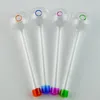 4 Inch Small Colorful Glass Pyrex Oil Burner Hand Pipe Smoke Pipes Tube Smoking Accessories For Tobacco Dry Herbs