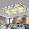 K9ライトラグジュアリーシンプルランプクリスタルLEDの天井シャンデリア長方形ヴィラライト掛かるリビングルームの寝室