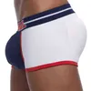 JOCKMAIL Sexy Hommes sous-vêtements Hip-up Butt Lifter Hommes Paquet Améliorant Rembourré Tronc Short Gay pénis boxer Push up boxershorts H1214