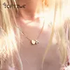 Tiny Initial Heart Necklaces For Women Stainless Steel Gold Dainty Letter Name Pendant Love Necklace Jewelry Anniversary Gift Y0301