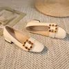 Moda Boyutu 35-41 Bayan Ayakkabı Gerçek Deri Slip-On Tasarımcı Eğlence Espadrilles Yumuşak Moccasins Bale Daireler Shoesdress