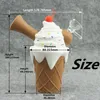 2021 Ice cream cone silicone water bongs oil rig kit dab rigs smoking percolator bubbler pipes hookah shisha with thick glass DHL