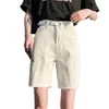 Grande taille taille haute Shorts mode Jean Shorts femmes été solide Denim pantalon Streetwear noir Beige ciel bleu gris 10422 210527