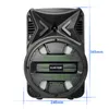 Altavoces portátiles Altavoz inalámbrico compatible con Bluetooth de 8 pulgadas, Subwoofer estéreo de gran potencia, sonido de graves pesados, soporte de caja, micrófono, Radio FM, TF