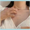 Pendant & Pendants Jewelrypendant Necklaces French Wild Cherry Love Retro Natural Pearl Clavicle Chain Style Girl Necklace Drop Delivery 202