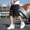 Summer Casual Side Pockets Cargo Spodenki Mężczyźni Bawełna Długość łydki Długość Boards Męskie Sportswear Jogger Streetwear Krótkie spodnie 210714