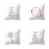 Pink Letter Decorative Cushion Cover Wedding Party Decoration Pillow Cover Peach Skin Sofa Pillowcase RRA10548