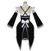 Anime Re Life w innym świecie od zero RAM / REM Cosplay Costumes The Maid Strój Halloween Kostium Służba Sukienka Y0913