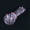 Colorful Cool Pipes Pink Girl Pyrex Thick Glass Smoking Dry Herb Tobacco Oil Rigs Handpipe Handmade Luxury Swirl Decoration Bong Tube High Quality DHL Free