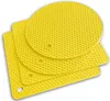 Mats & Pads 4PCS/SET Silicone Table Mat Honeycomb Trivet Pot Cup Holders Oven Kitchen Non-Slip Durable Rubber