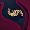 Hot Merk Broche Sieraden Messing Vergulde Diamanten Luxe Geavanceerde Retro Broches voor Designer Hoge Kwaliteit 5A Crystal Party Classic Style Pins Exquisite Gift