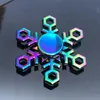 Arc-en-ciel métal fidget spinner étoile fleur crâne dragon aile main spinner pour l'autisme TDAH décompression anxiété stress EDC fidget jouets GG0223