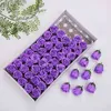 Gifts for women 50Pcs 3 Layers Artificial Rose Soap Flowers Head Eternal Flowers Bouquet Wedding Valentine Mother's Day DIY Bouquet Materials