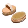 Spazzola da bagno ovale in legno con corda Spazzole per il corpo in setola morbida Doccia per il bagno Spa Scrubber per il bagno Forniture per il lavaggio del bagno BH5301 TYJ