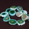 !!Approx11-13PCS/strand Green Crack Raw Agates Slab Nugget Loose Beads,Natural Stone Gems Slice Pendants Jewelry Making