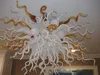 モダンなLEDの天井ライトフラッシュマウントシャンパンホワイトカラーハンド吹きガラスシャンデリア屋内アート装飾32インチ幅