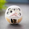 HOVFELER Japonais Céramique Daruma Poupée Artisanat Porte-Bonheur Fortune Ornement Paysage Décor À La Maison Miniature Accessoires Cadeaux 211108