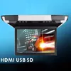 SPELARE 12,1 tum Flip Down Monitor MP5 FM USB Ultra Thin Car DVD 2-vägs Video Input Roof Mounted LCD