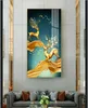 壁紙3 d PO壁紙カスタム壁画モダンなゴールデンエルクの花と鳥のポーチの家の装飾リビングルーム