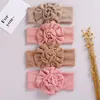 Bloem Baby Hoofdband voor Meisjes Wide Turban Kids Herfst Ademend Ijs Stof Hoofd Wrap Kinderen Haarbanden Haaraccessoires