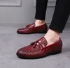 Homens de luxo Oxford Sapatos Snake Skin Impressos Clássico Estilo Vestido Couro Café Preto Lace Up Winted Toe Formal Sapato