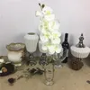 20 pçs/lote Atacado ramos de orquídeas brancas Flores artificiais para decoração de festa de casamento orquídeas flores baratas