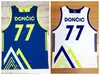 Aangepaste Luka Doncic #7 Team Slovenija Zeldzame basketball jersey heren topprint wit blauw elke naam nummer maat S-4XL