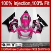 Carénages de moulage par injection pour HONDA CBR600F4 CBR 600 F4 FS CC 600F4 99 00 Carrosserie 54No.72 CBR600 Noir Rose F4 CBR600FS 1999 2000 600CC 1999-2000 Kit de carrosserie OEM 100% Fit