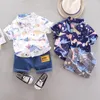 LZH recém-nascido roupas de bebê 2021 verão bebê meninos camisa de roupa + shorts 2pcs roupas roupas terno para bebê meninos infantil conjuntos 210309