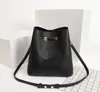 Hink axelväskor kvinnor dragsko plånbok äkta läder handväska lyx handväskor designer svart präglad handväska tote bag inredning dragkedja ficka
