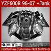 Fairings + réservoir pour yamaha yzf600r Thundercat yzf 600r 600 R 96 97 98 99 00 01 02 07 Body 86No.111 Silvery Grey YZF-600R 1996 2003 2004 2006 2006 2007 YZF600-R 96-07