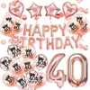 Amawill Joyeux anniversaire 18 20 21 30 40 50 60 70 80 90 ans Décoration d'anniversaire Sweet 16 Party Numéro numérique Ballon en latex 211216