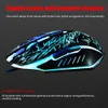 Imice X5 Gaming Mouse Mouse 2400DPI Разрешение Красочный свет ABS черный моды, резьба проводной профессиональной игровой мышью