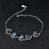 Bracelet Femme Labradorite avec Flash Bleu Cuivre Blanc DIY Chakra Spirituel