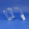 OD25mm Clear Flat Top Quartz Banger Nail Smoking Beveled Edge Thick Bottom Frosted Bangers 10mm 14mm 18mm 19mm Male female Joint Bowl For Glass Bong