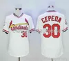 Broderi Orlando Cepeda American Baseball Famous Jersey Stitched Men Women Youth Baseball Jersey Storlek XS-6XL