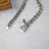 925 Sterling Silver Bracelets 2022 Trendy Vintage Couples Simple Belt Buckle Design Thick Chain Rock Party Jewelry Gifts