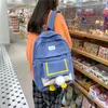 قدرة مضادة للسرقة موضة كبيرة العصرية 2021 حقيبة مدرسية صغيرة حقيبة سفر بطة الشعر قماش الكرة الإناث pegrt